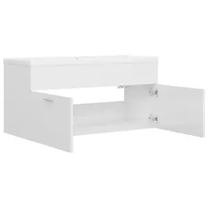 Yamna 1000mm Single Bathroom Vanity with Integrated Ceramic Basin Gloss White