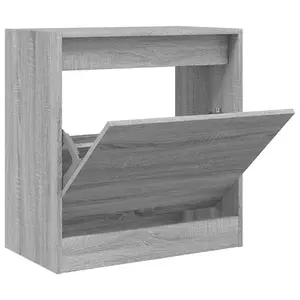 Shoe Cabinet Grey Sonoma 60x34x63.5 cm Engineered Wood