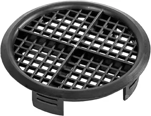 Pack of 8 fiXte 70mm Lattice Design Anthracite Grey Plastic Push in Circular Soffit Vents Roof Air Vents