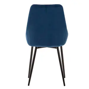 Rocio Upholstered Dining Chair (Set of 2) Blue