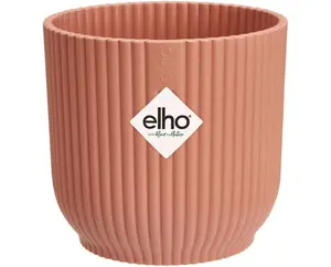 Elho Vibes Fold 22cm Round Delicate Pink Recycled Plastic Plant Pot