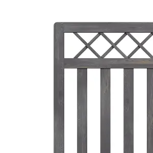 Classic Cross Top Wooden Gate for Garden and Yard Access 120cm W x 120cm H