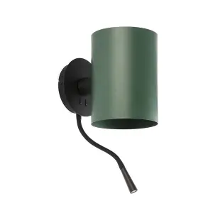 Luminosa Guadalupe Reading Light Wall Light Black,Green, E27