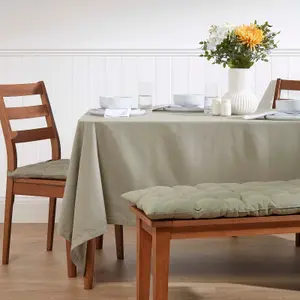 Homescapes Grey Cotton Square Tablecloth 137 x 137 cm