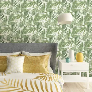 NuWallpaper SLW3405 Urban Oasis Self Adhesive Wallpaper, Green