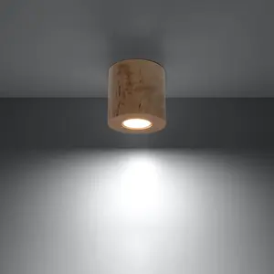 Orbis Wood Natural 1 Light Classic Ceiling Light