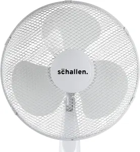 Schallen 16" Electric Oscillating Floor Standing Tall Pedestal Air Cooling Fan in WHITE