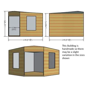 10 x 10 Ft Corner Summer House Yes