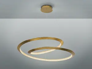 Luminosa Eternity Integrated LED Pendant Ceiling Light Gold Dimmable 3000K Remote Control