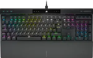 CORSAIR K70 PRO RGB Optical-Mechanical Wired Gaming Keyboard – OPX Linear Switches – PBT Double-Shot Keycaps – Icue Compatible – QWERTY UK – PC,