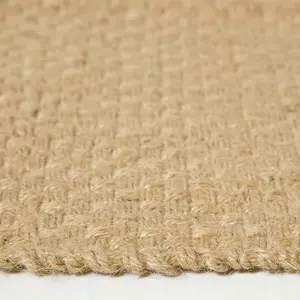 Homescapes Zaphyr Natural Handwoven Jute Rug with Tassels, 160 x 230 cm