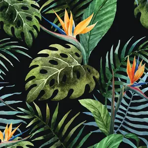 Tropic Pattern by Zenina - Wrapped Canvas Print 76cm H x 76cm W