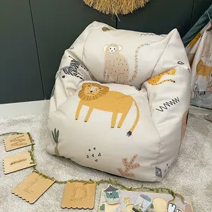 rucomfy Printed Indoor Safari Kids Snuggle Chair Beanbag