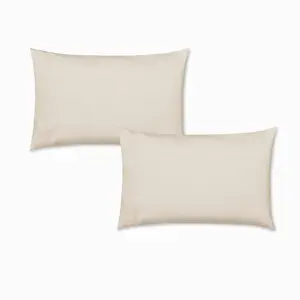 Brushed Cotton Standard Pillowcase Pair Cream