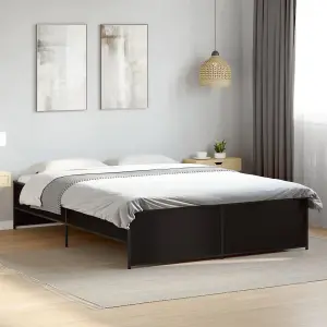 Berkfield Bed Frame without Mattress Black 140x200 cm