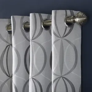 Omaha 66" x   54" Silver (Ring Top Curtains)