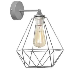 Luminosa Karo Wall Lamp Grey 25cm