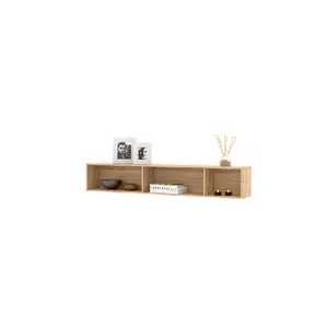 Stylish Mountain Ash Wall Shelf W163cm - Modern Display Solution for Home Decor (Set of 2)