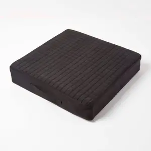 Homescapes Black Quilted Polyester Armchair Booster Cushion Cover