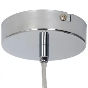 GoodHome Mantus Chrome effect Pendant ceiling light, (Dia)300mm