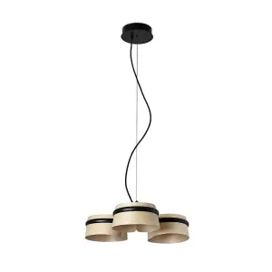 Luminosa Loop Integrated LED Pendants Wood, 2700K