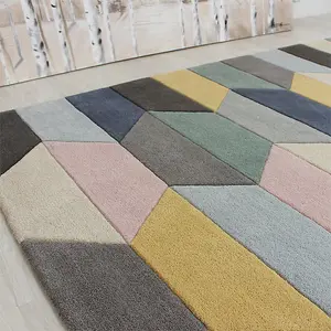 Funk Honeycomb Runner Pastel Rug 200x300cm for the Living Room