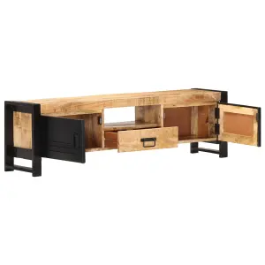 Berkfield TV Cabinet 140x30x40 cm Rough Mango Wood