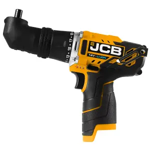 JCB 12V Cordless 4-in-1 Drill Driver 2x 2.0AH Li-ion Batteries in W-Boxx 102 Power Tool Case 21-12TPK2-WB-2