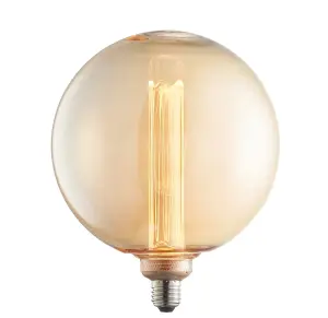 LED Filament Lamp Bulb Amber Glass 2.8W LED E27 Warm White Globe Bulb