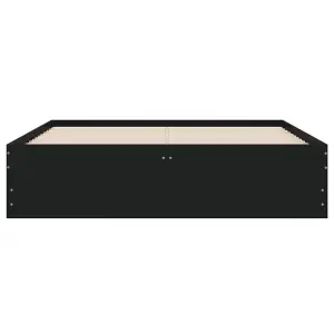 Berkfield Bed Frame with Drawers without Mattress Black 135x190 cm Double