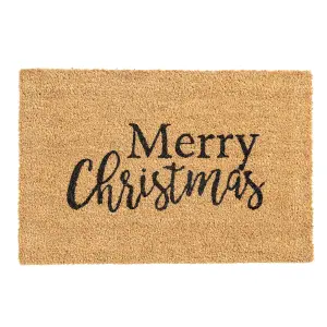 Christmas Door Mat - 60 x 40cm - Merry Christmas Xmas Decor Floor Mat by Nicola Spring