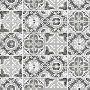 SK Filson Grey Mozaic Tiles Wallpaper