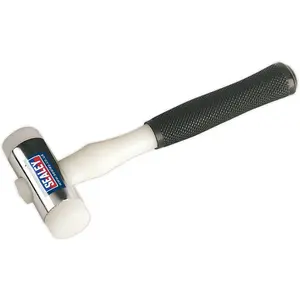 Durable 1.25lb Nylon Faced Hammer with Chrome Plated Zinc Head