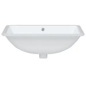 Bathroom Sink White 60x40x21 cm Rectangular Ceramic