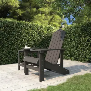 Berkfield Garden Adirondack Chair HDPE Anthracite