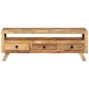 Berkfield TV Cabinet 110x30x40 cm Solid Mango Wood