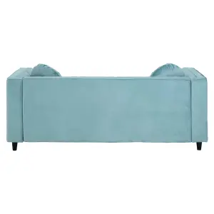 Interiors by Premier Farah Three Seater Midnight Green Velvet Sofa