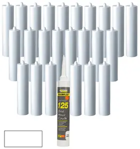 EVERBUILD 125 ONE HOUR DECORATORS FILLER CAULK,  WHITE, 300ml, C3 (482349), 25