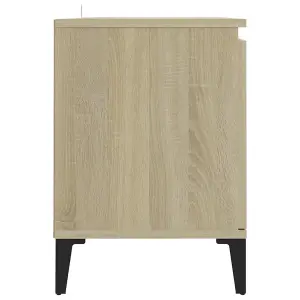 Berkfield TV Cabinet with Metal Legs Sonoma Oak 103.5x35x50 cm