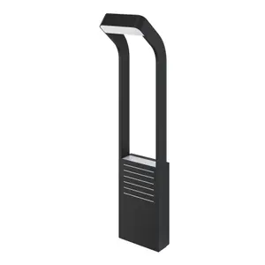 GoodHome Majorca Contemporary Black Mains-powered 1 lamp Integrated LED Outdoor Post light (H)700mm