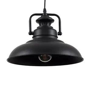 Edmonton 1 - Light Pendant Black / No Bulb