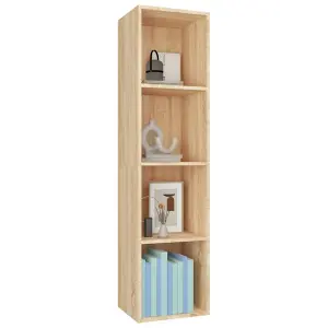 Berkfield Book Cabinet/TV Cabinet Sonoma Oak 36x30x143 cm Engineered Wood