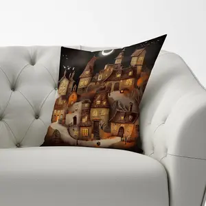 Spooky Halloween Village Cushions 33cm x 48cm