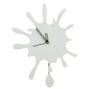 Beliani Modern Wall Clock FULLY White