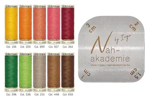 TSET S/A 10X100M SEW - Thread Set: Sew-All: 10 x 100m and Sewing Contour: Assorted - Gutermann