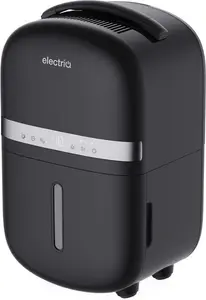 Compact Quiet 5L Dehumidifier & Air Purifier | Black | Electriq