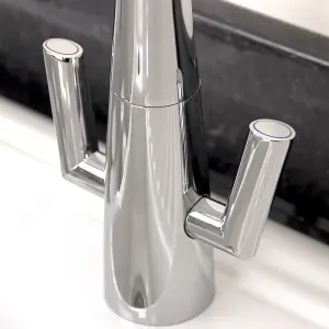 Astini Cosmopolitan Chrome Twin Lever Kitchen Sink Mixer Tap HK50