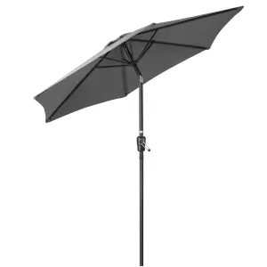 2.4m Crank and Tilt Parasol - Grey