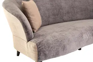 Interiors by Premier Reine Grey Velvet 3 Seat Sofa