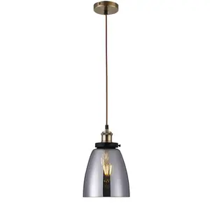 Calista 1 - Light Single Pendant Antique Brass / Smoked